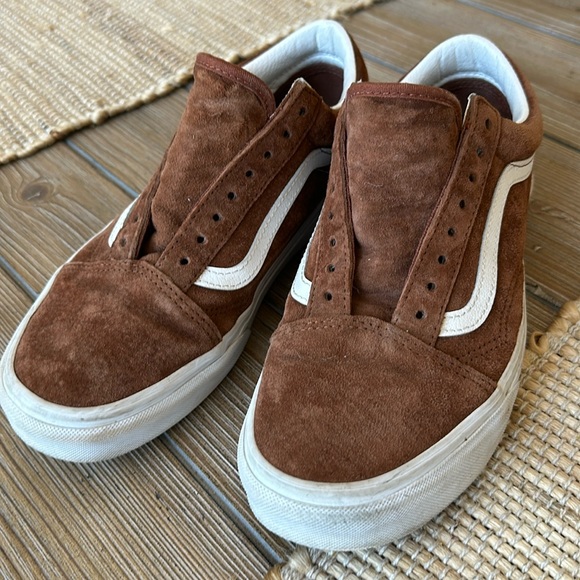 Vans Other - Vans Brown and White Suede Sneakers